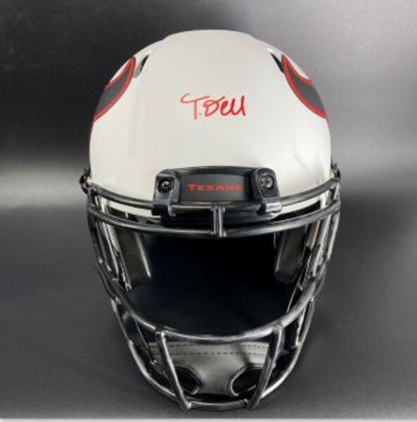 NFL - Texans Tank Dell signed Authentic Lunar Eclipse Speed Helmet