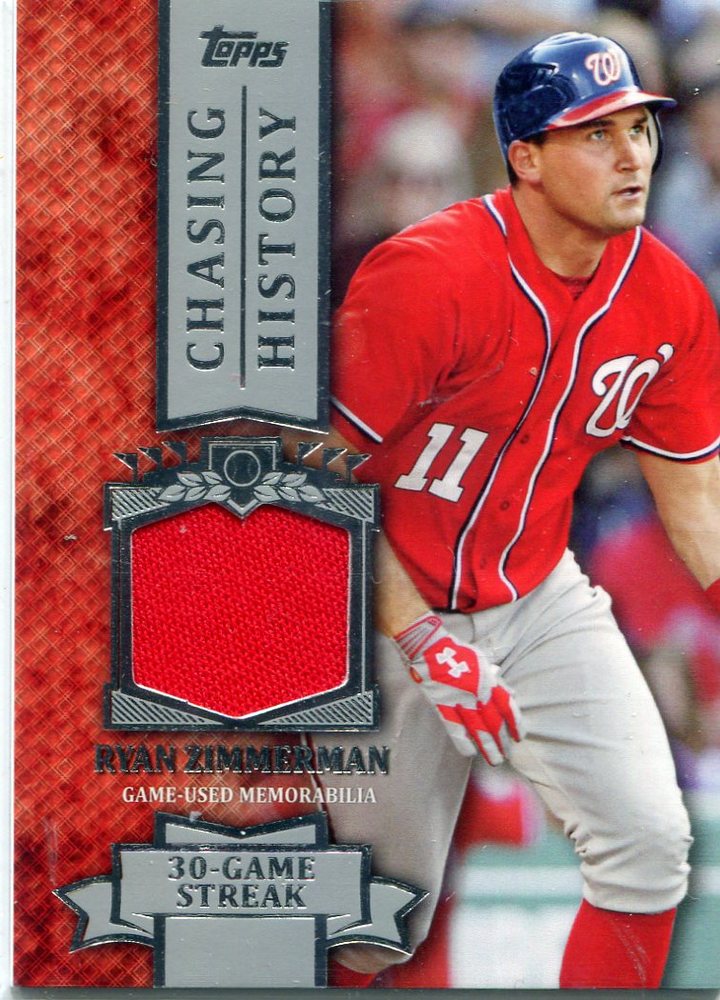 2013 Topps Chasing History Relics #RZ Ryan Zimmerman