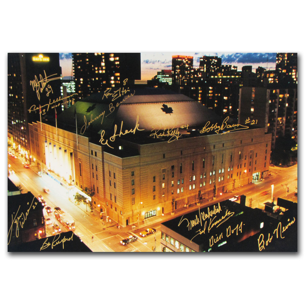Maple Leaf Gardens Autographed 11X16 Photo - 13 Legendary Signatures (Toronto Maple Leafs)