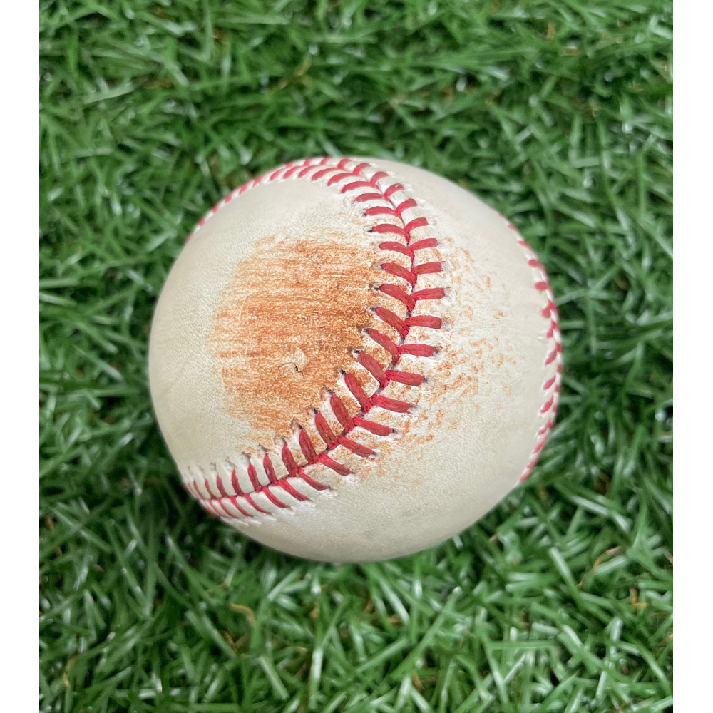 Game Used Baseball Giancarlo Stanton single off Tyler Glasnow Game