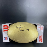 NFL - Panthers Ja'Tavion Sanders Signed Gold Composite Football