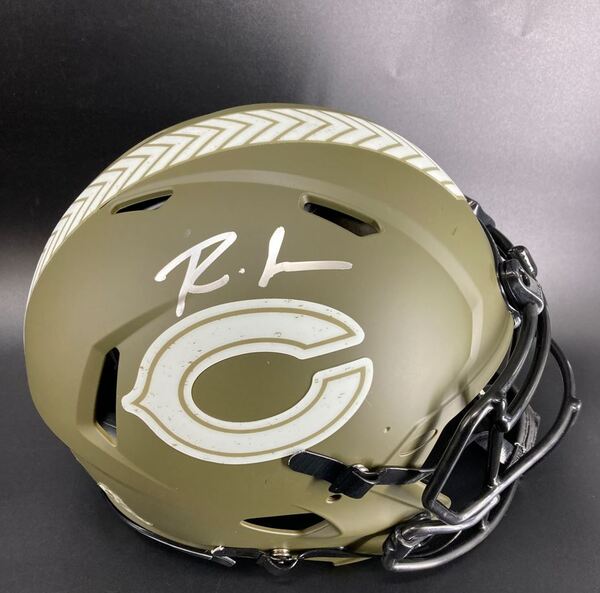 NFL - Bears Roschon Johnson Signed Authentic Salute to Service helmet