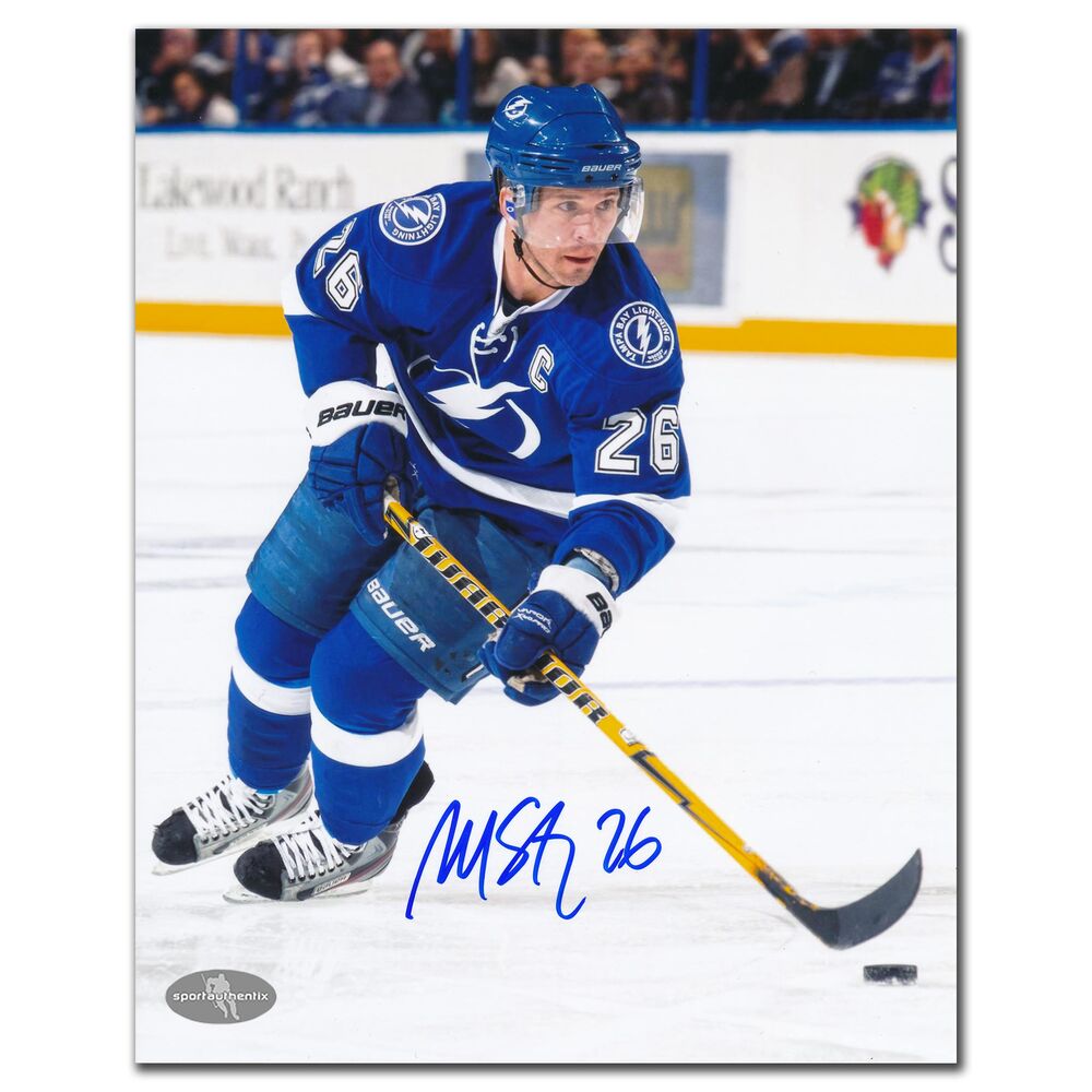 Martin St. Louis Tampa Bay Lightning Captain Autographed 8x10