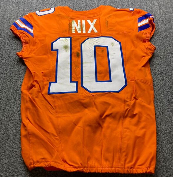 STS - Broncos Bo Nix Game Worn Jersey (11/06/2025) Size 42 With Captains...