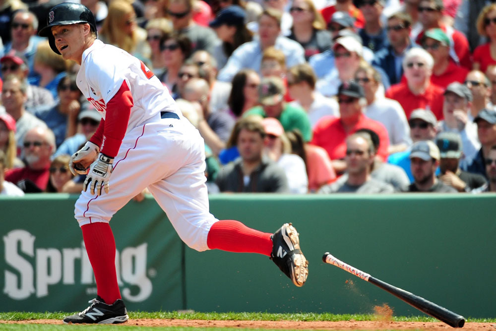 Brock Holt Autographed Red Sox Marathon Monday GameUsed Jersey Worn in