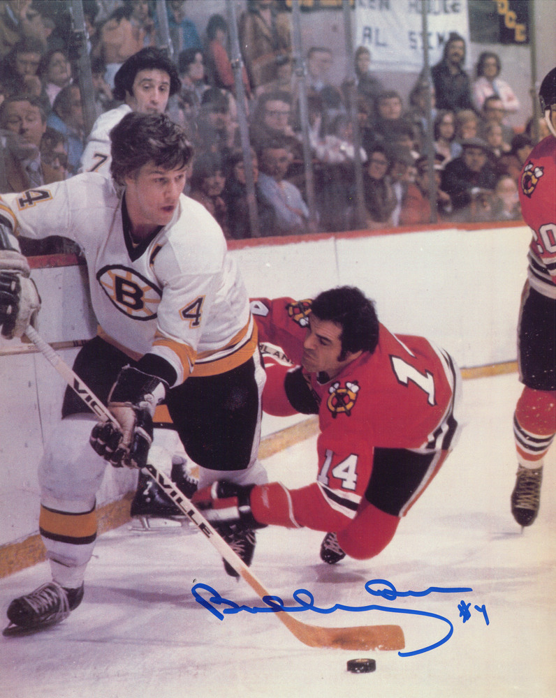 Bobby Orr Signed 8x10 Bruins vs Blackhawks