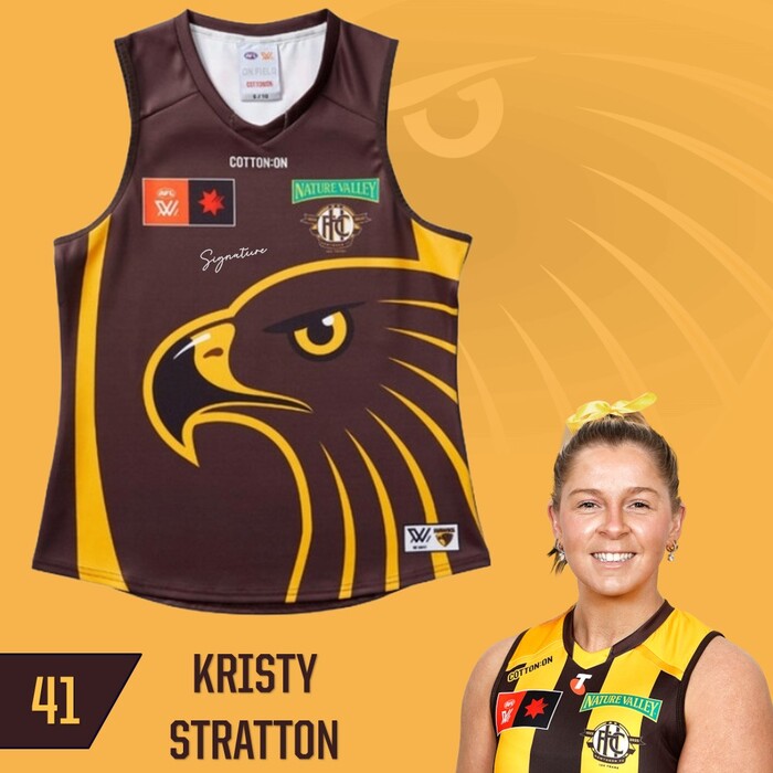 Photo of Kristy Stratton #41 Hawthorn 2025 Clash (Brown) Training Guernsey