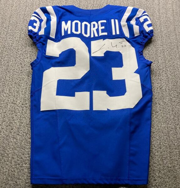 STS - Colts Kenny Moore II Signed Game Issued Jersey 2024 Season Size 38...