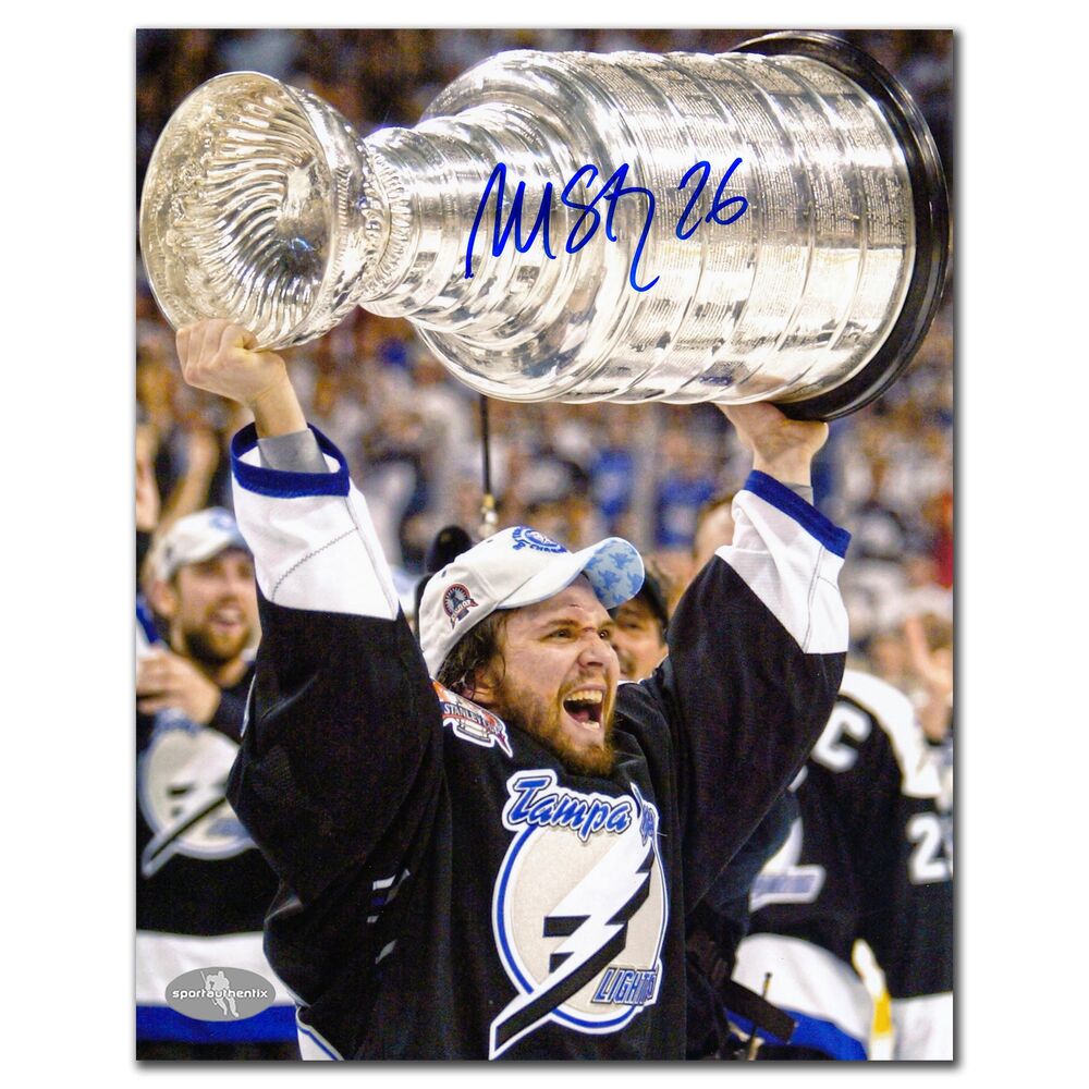 Martin St. Louis Tampa Bay Lightning 2004 Stanley Cup Autographed 8x10