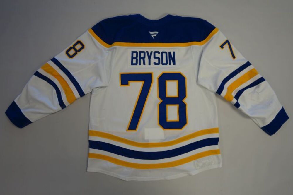 Jacob Bryson 2025-26 Buffalo Sabres Set 1 Away Jersey