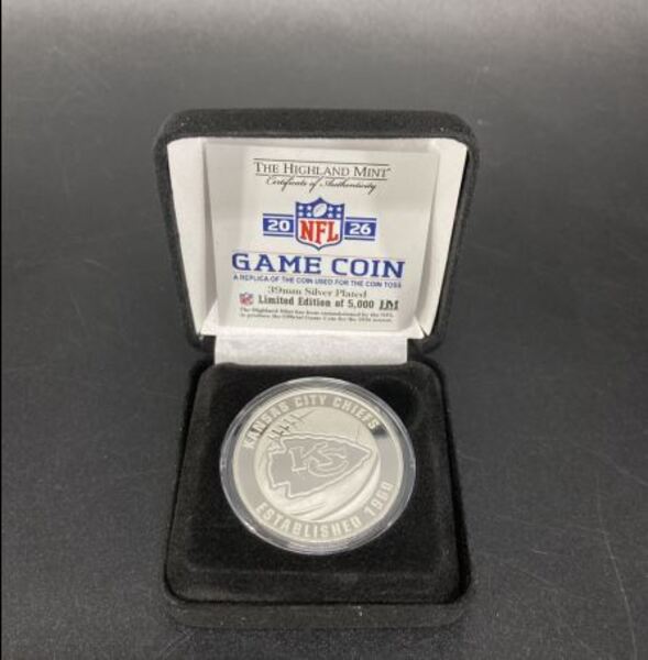 Chiefs Silver Plated Flip Coin 