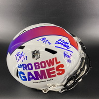 NFL - Pro Bowl Games Replica Speed Helmet Signed by Tyler Smith, Brandon...