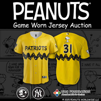 Pitcher Michael Arias #31, Size 48 (XL), Game-Worn and signed Peanuts Themed Jersey