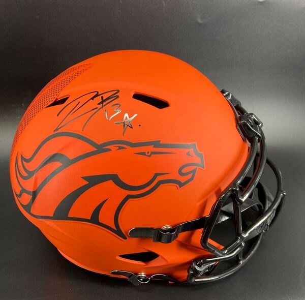 NFL - Broncos Pat Bryant Signed Rave Replica Speed Helmet