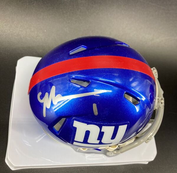 NFL - Giants Malik Nabers Signed Mini Helmet