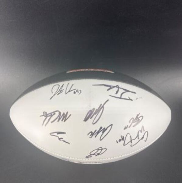 NFL - Chiefs Multi Sign Commemorative Super Bowl LIX Panel Ball Signed B...