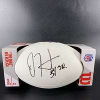 NFL - Jets Justin Hardee Signed White Composite Football