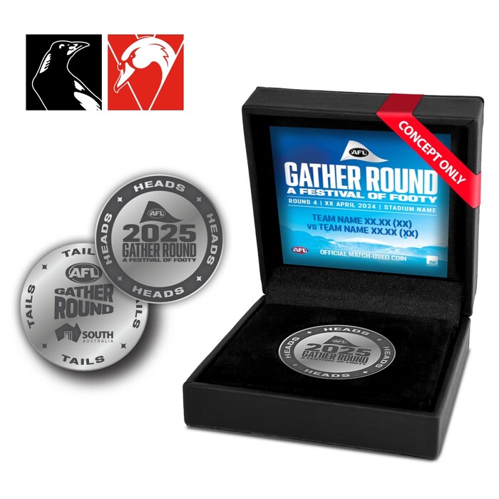 2025 Gather Round Collingwood v Sydney Swans Match-Used Coin
