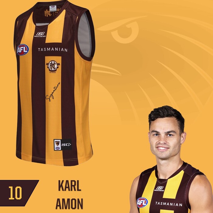 Photo of Karl Amon #10 Hawthorn 2025 Home Guernsey