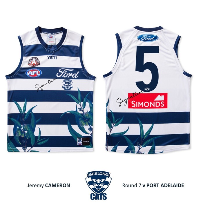 Jeremy Cameron #5 Geelong Cats 2026 Anzac Match-Worn Guernsey
