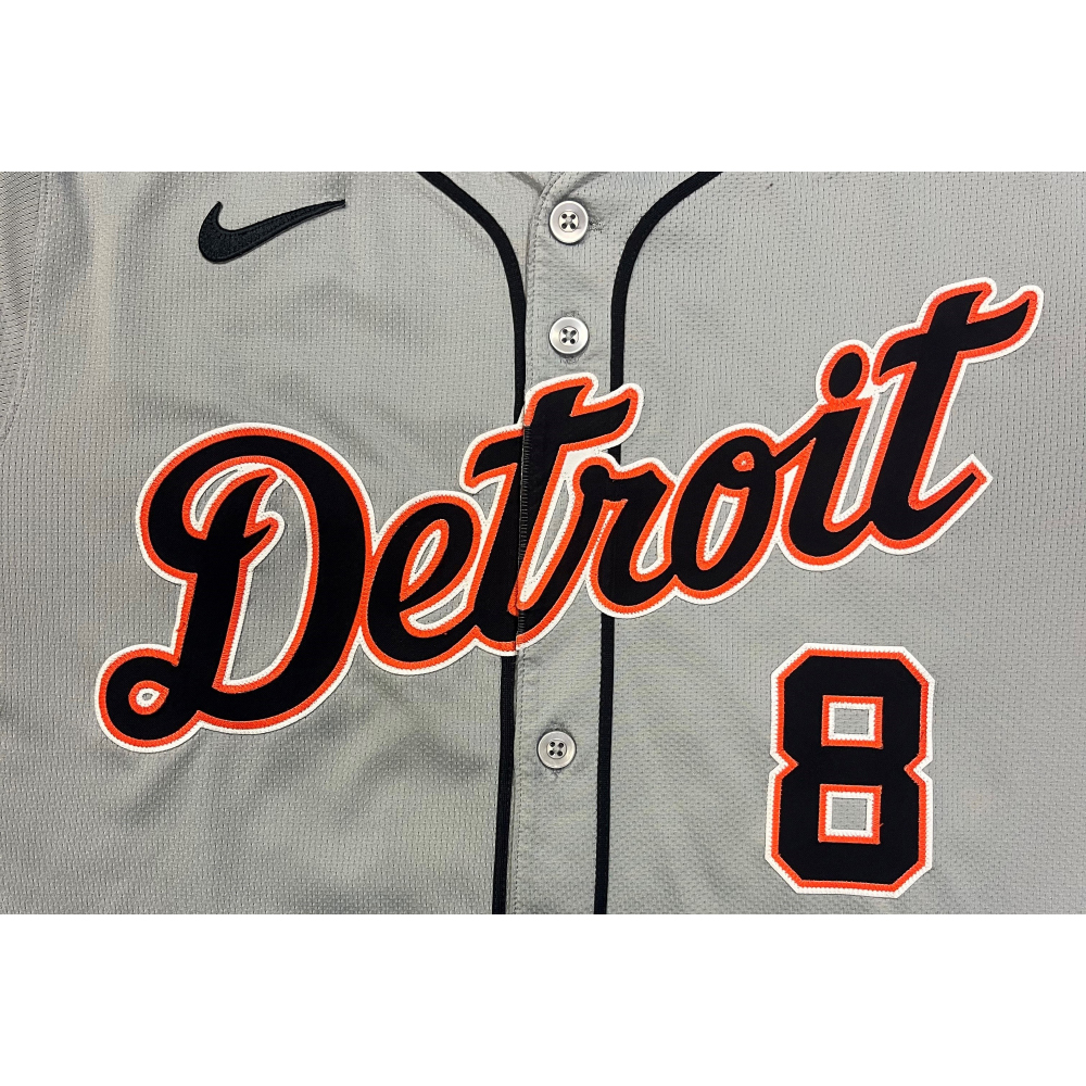 Matt Vierling #8 Detroit Tigers Game-Used Road Jersey- 2024