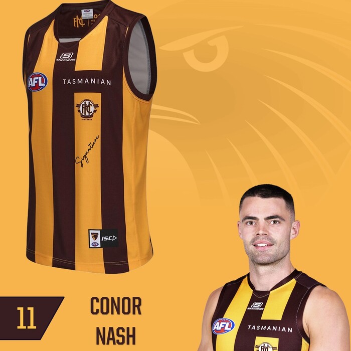 Photo of Conor Nash #11 Hawthorn 2025 Home Guernsey
