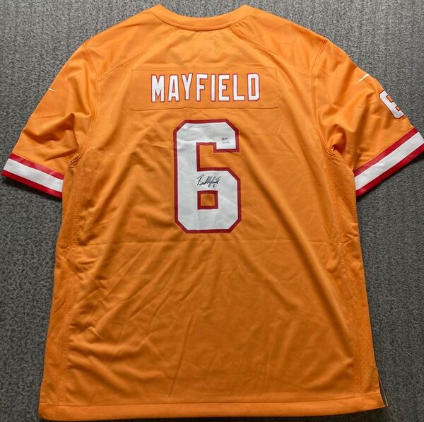NFL - Buccaneers Baker Mayfield Signed Replica Throwback Jersey