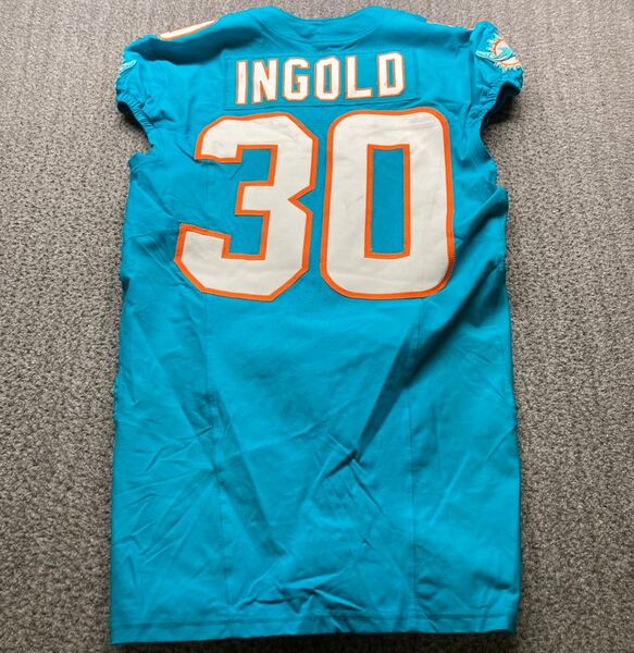 Madrid Game - Dolphins Alec Ingold Game Worn Jersey (11/16/2025) Size 42...