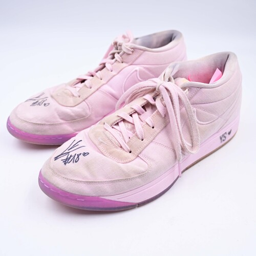 Image of Geiselsoder, Luisa - Dallas Wings - Nike Book 1 (Sunrise) Shoes - Worn 6/8/2025 - Autographed - 2025 WNBA Season