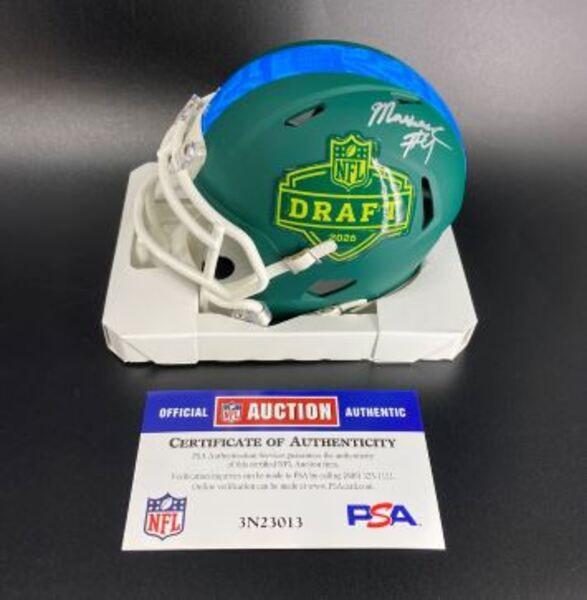 NFL - Chiefs Mansoor Delane Signed NFL Draft Mini Helmet
