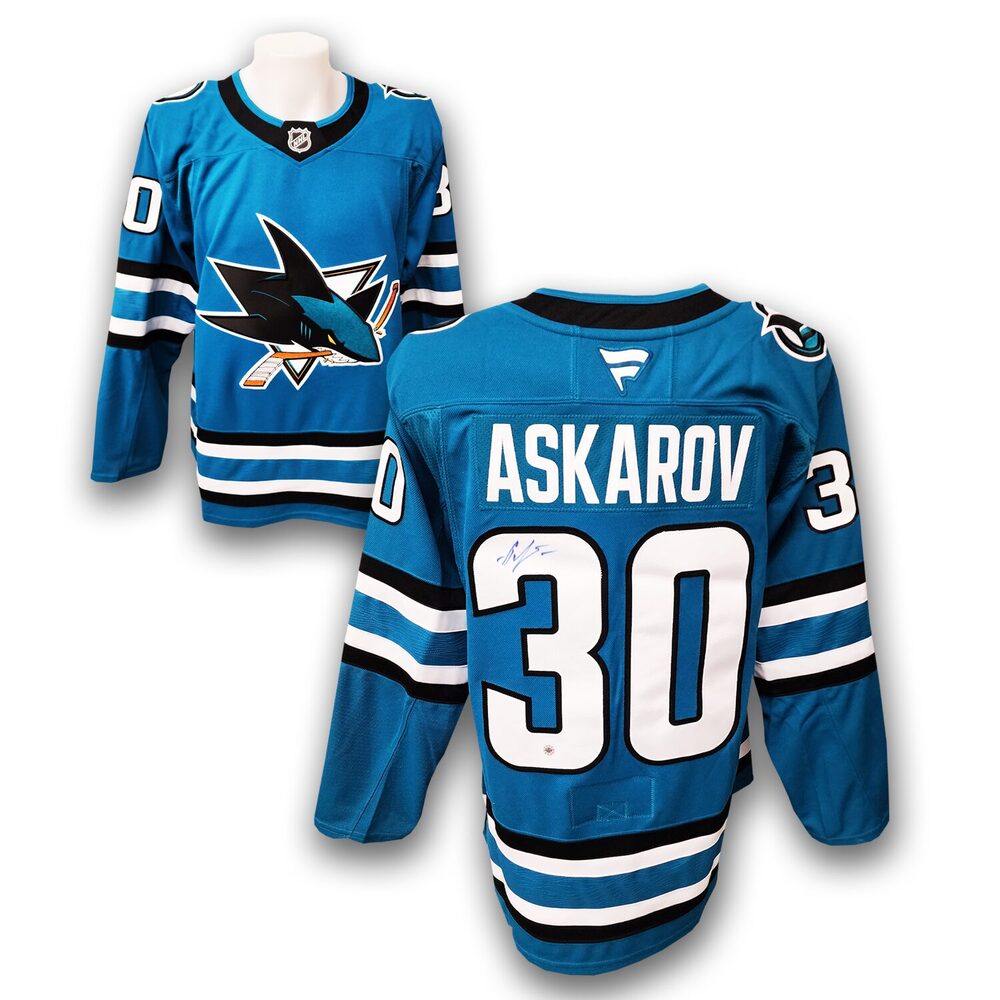 Yaroslav Askarov Autographed San Jose Sharks Home Fanatics Premium Jersey