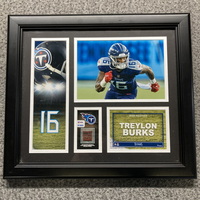 Titans - Treylon Burks 17x15 Plaque With Piece Of Titans Game-Used Football