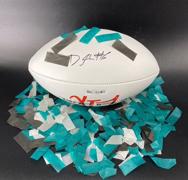 NFL - Eagles DeVonta Smith Signed Commemorative Super Bowl LIX Panel Bal...