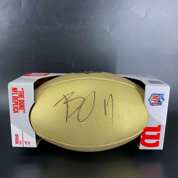 NFL - Jaguars Brian Thomas Signed Gold Composite Football