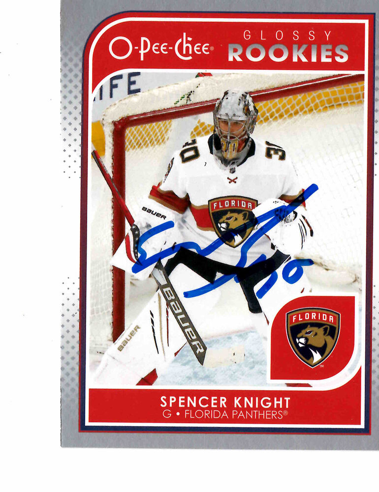 Spencer Knight Autographed 2021-22 Upper Deck O-Pee-Chee Glossy Rookies #R-1