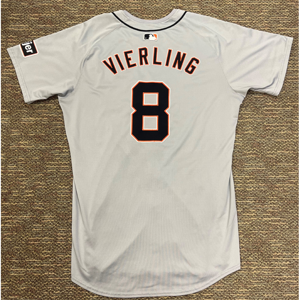 Matt Vierling #8 Detroit Tigers Game-Used Road Jersey- 2024