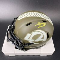 NFL - Rams Stetson Bennett signed salute to service mini helmet