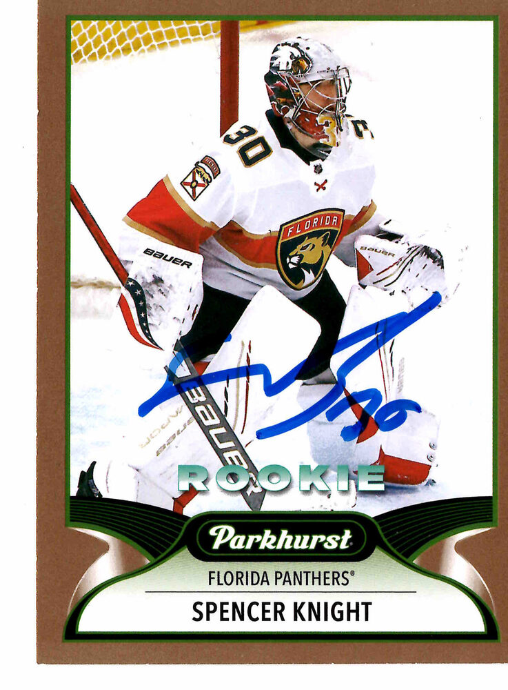 Spencer Knight Autographed 2021-22 ROOKIE Parkhurst #327 Florida Panthers