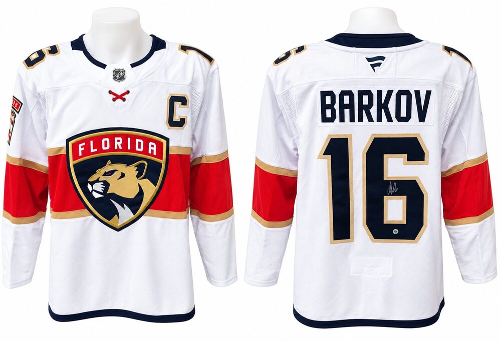 Aleksander Barkov Autographed Florida Panthers Away Fanatics Premium Jersey