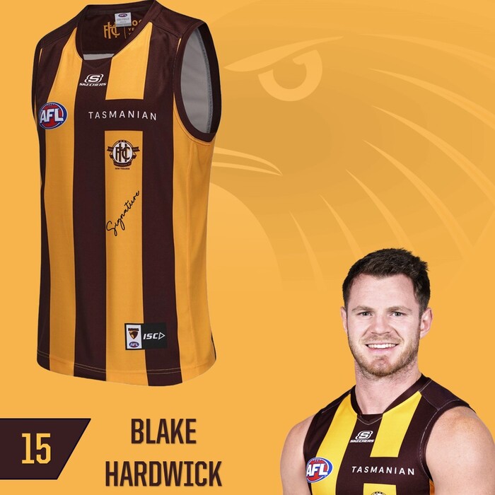 Photo of Blake Hardwick #15 Hawthorn 2025 Home Guernsey