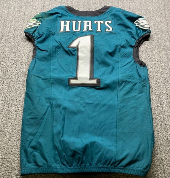 STS - Eagles Jalen Hurts Game Worn Jersey (11/16/2025) Size 42 With Capt...
