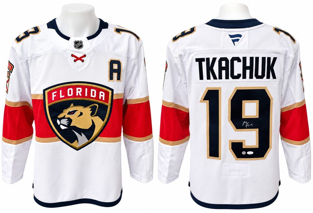 Matthew Tkachuk Autographed Florida Panthers Away Fanatics Premium Jersey