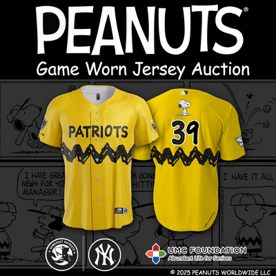 Pitcher Danny Watson #39, Size 48 (XL), Game-Worn and signed Peanuts Themed Jersey