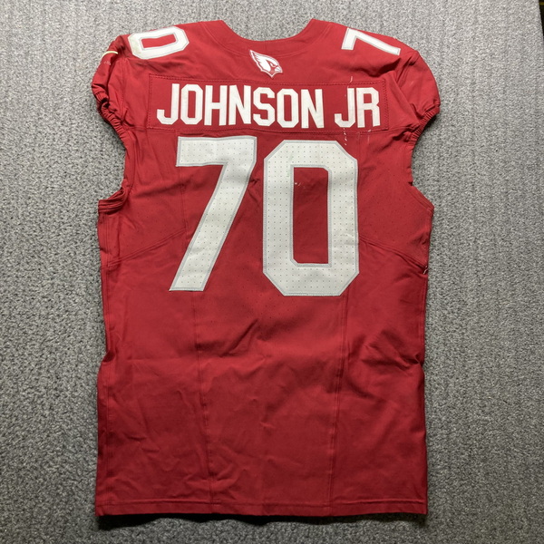 Crucial Catch - Cardinals Paris Johnson Jr Game Used Jersey (9/29/24) Si...