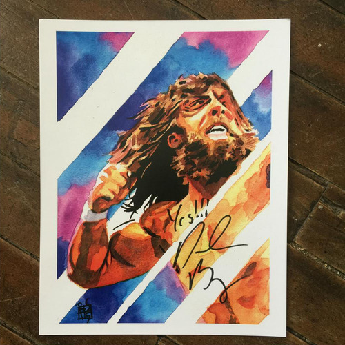 Daniel Bryan SIGNED 11 x 14 Rob Schamberger Print