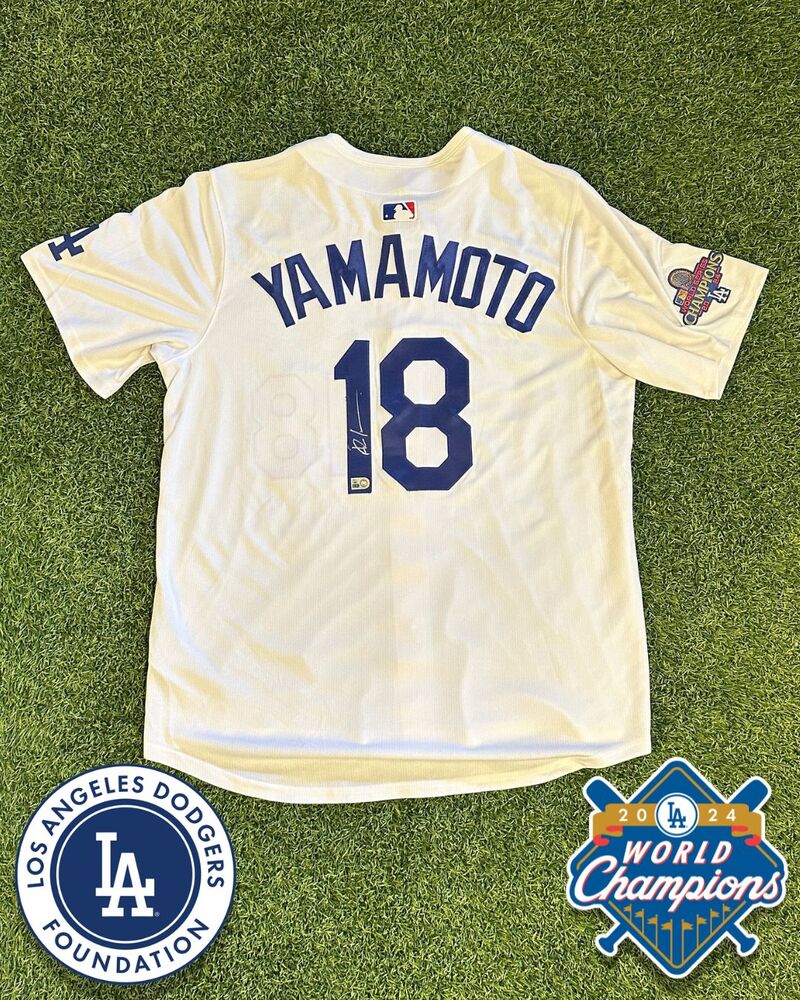 2025 Yoshinobu Yamamoto Autographed and Authenticated Jersey