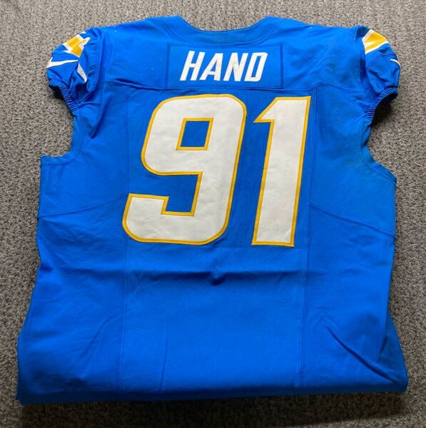 Sao Paulo Game - Chargers Da'Shawn Hand Game Worn Jersey (9/05/2025) Siz...