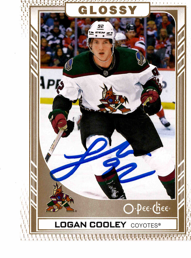 Logan Cooley Autographed 2023-24 Upper Deck O-Pee-Chee Glossy #R-45