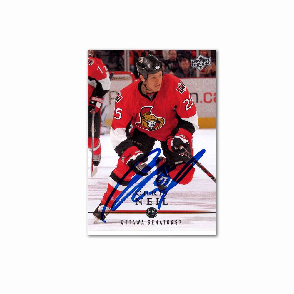 Chris Neil Autographed 2008-09 Upper Deck Ottawa Senators #68