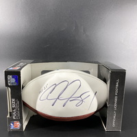 HOF - Lions Calvin Johnson Signed Panel Ball With Lions Logo And HOF '21...